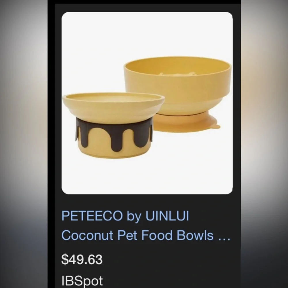 Coconut pet friendly ceramic food/water bowls